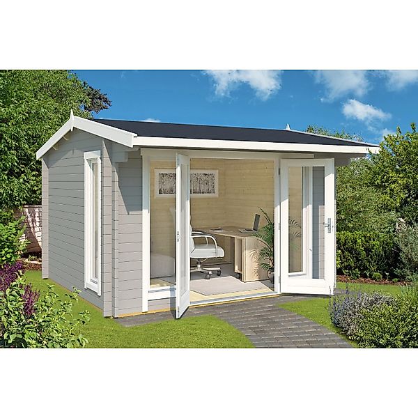 Lasita Gartenhaus Jubilee 44 Lichtgrau 350 cm x 300 cm günstig online kaufen