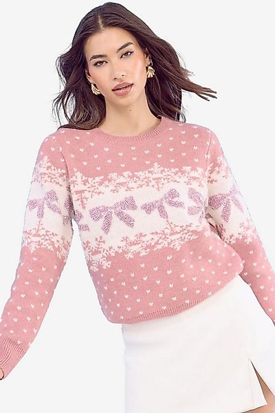 LIPSY Rundhalspullover Lipsy Weihnachten Rundhals-Strickpullover, Regular ( günstig online kaufen