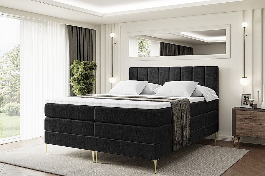 ALTDECOR Boxspringbett OTTA-F KING (Multipocket-Matratze H4, günstig online kaufen