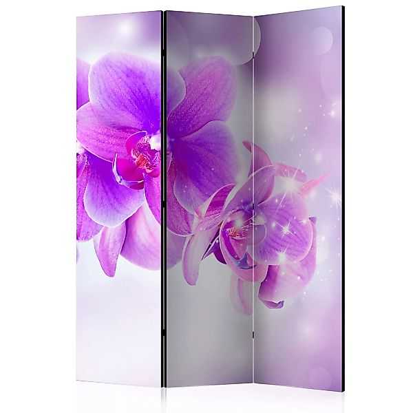 3-teiliges Paravent - Purple Orchids [room Dividers] günstig online kaufen