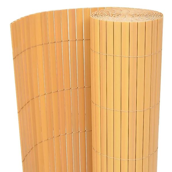 vidaXL Gartenzaun Doppelseitig PVC 90×500 cm Gelb 43629 günstig online kaufen