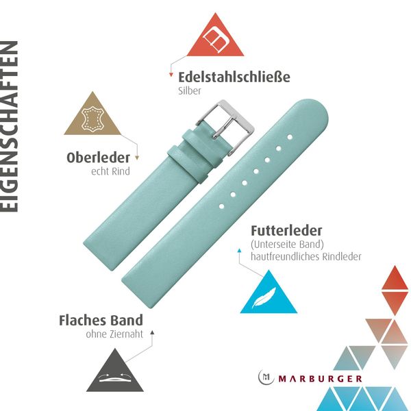 MARBURGER Uhrenarmband 20mm Leder günstig online kaufen