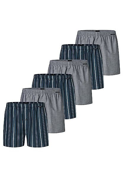 Schiesser Boxershorts 6er Pack Web (Spar-Set, 6-St) Boxershorts - Baumwolle günstig online kaufen