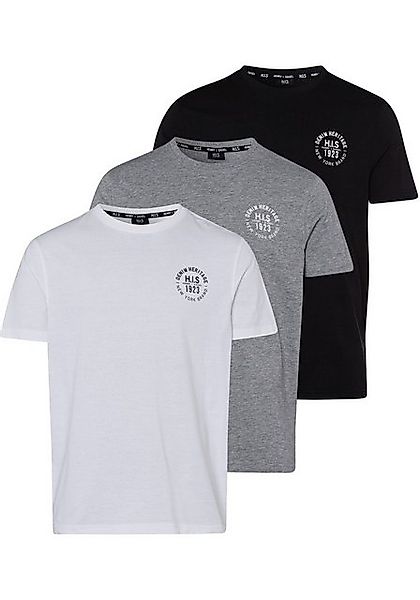 H.I.S T-Shirt (Packung, 3-tlg., 3er-Pack) schmal geschnitten, bedrucktes De günstig online kaufen