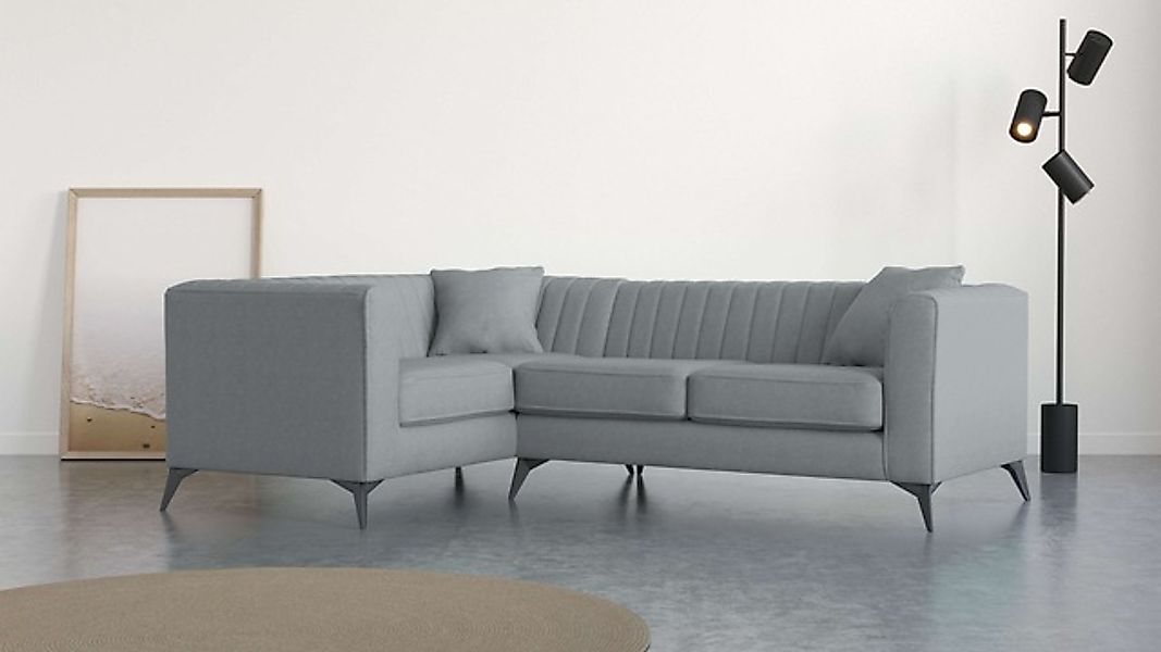 Places of Style Ecksofa »MATTHEW L-Form ideal für kleine Räume, Maße B/T/H: günstig online kaufen