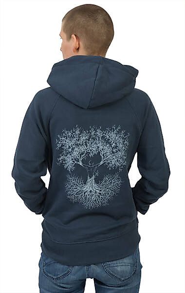 Hoodie Aus Biobaumwolle Fairwear Für Damen "Fusion" In Dark Blue günstig online kaufen