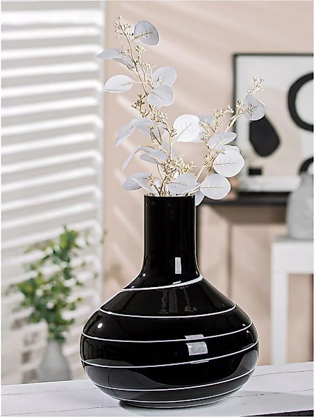 GILDE Tischvase »Vase Uderzo mit Spiraldekor, Höhe ca. 28 cm«, (1 St.) günstig online kaufen