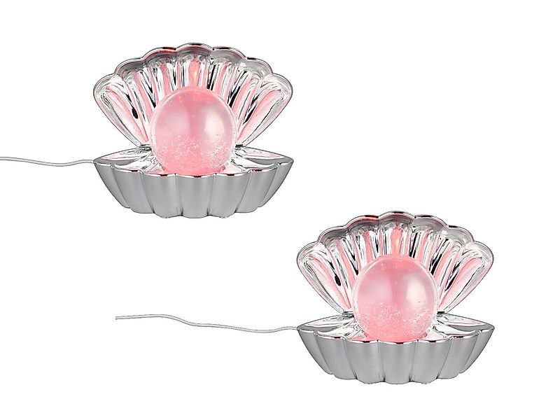 Reality Leuchten USB-Tischleuchte (2er SET), RGB Muschel-Lampen Batteriebet günstig online kaufen