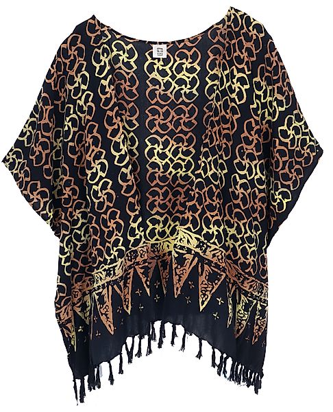 Guru-Shop Kimono Kurzer farbenfroher Sommer Kimono, günstig online kaufen