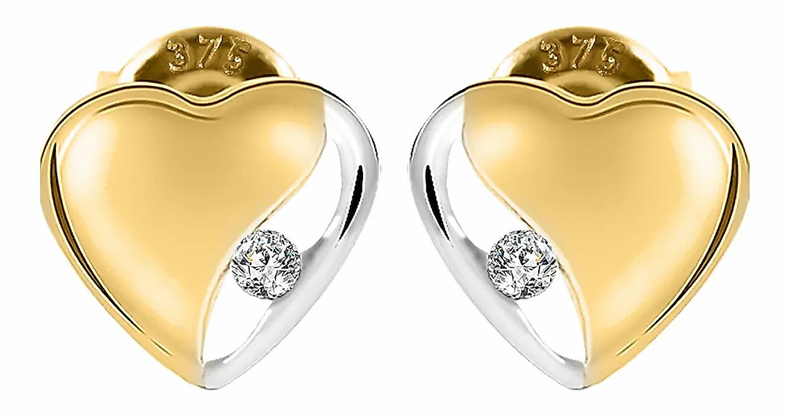 Adelia´s Paar Ohrhänger "Damen Ohrringe – Ohrstecker aus 375 Gold mit Zirko günstig online kaufen