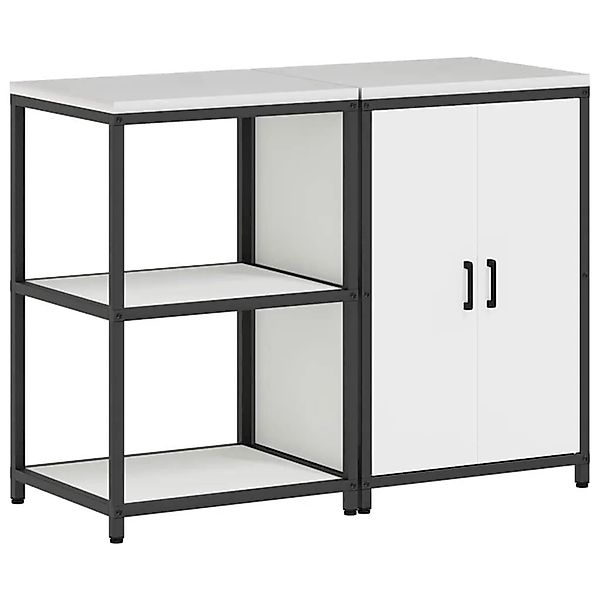 vidaXL Aufbewahrungsset für die Küche 2 Stk Weiß Kaltgewalzter Stahl 339268 günstig online kaufen