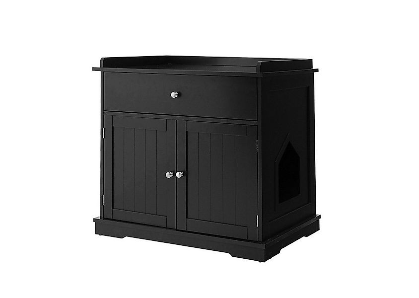 COSTWAY Tierhaus Katzenschrank, Katzenhaus, mit Schublade & Tür & Eingang, günstig online kaufen