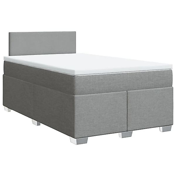 vidaXL Boxspringbett mit Matratze Hellgrau 120x200 cm Stoff 3285848 günstig online kaufen