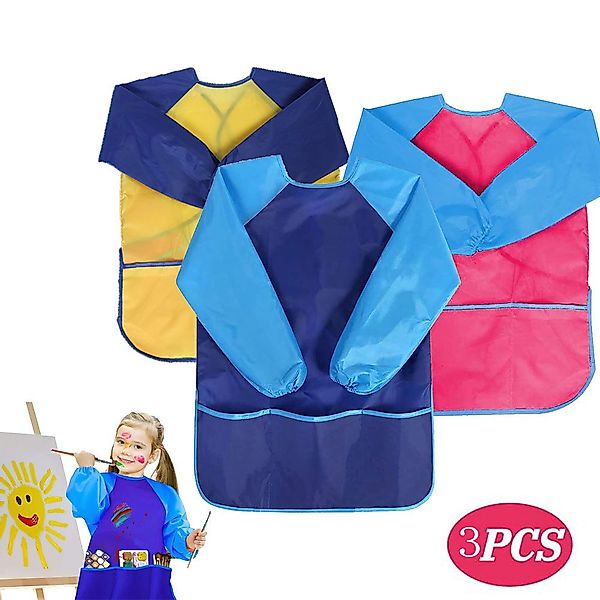 RWEUOQ Malschürze Malkittel Kinder 3 Stück günstig online kaufen