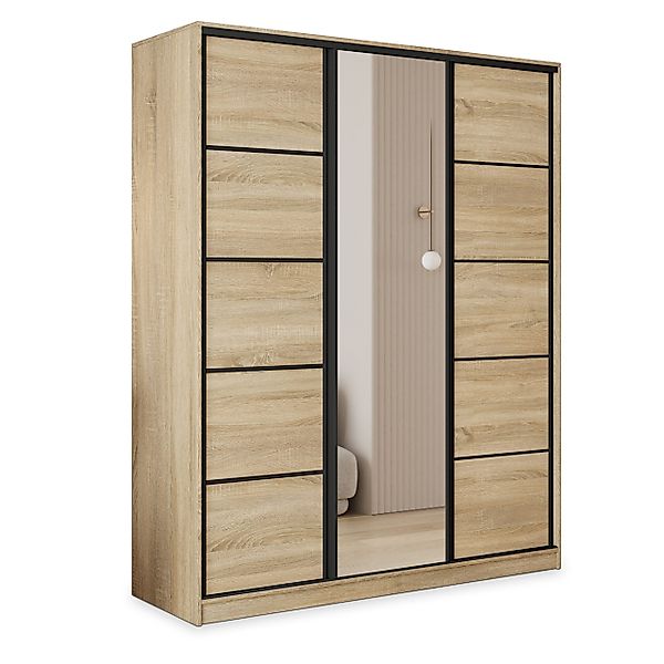 Masseno Schwebetürenschrank PINA Kleiderschrank mit Spiegel günstig online kaufen