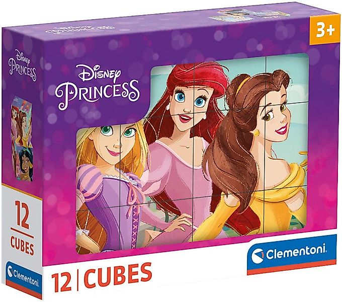 Clementoni® Würfelpuzzle Disney Princess, 12 Puzzleteile, Made in Europe günstig online kaufen