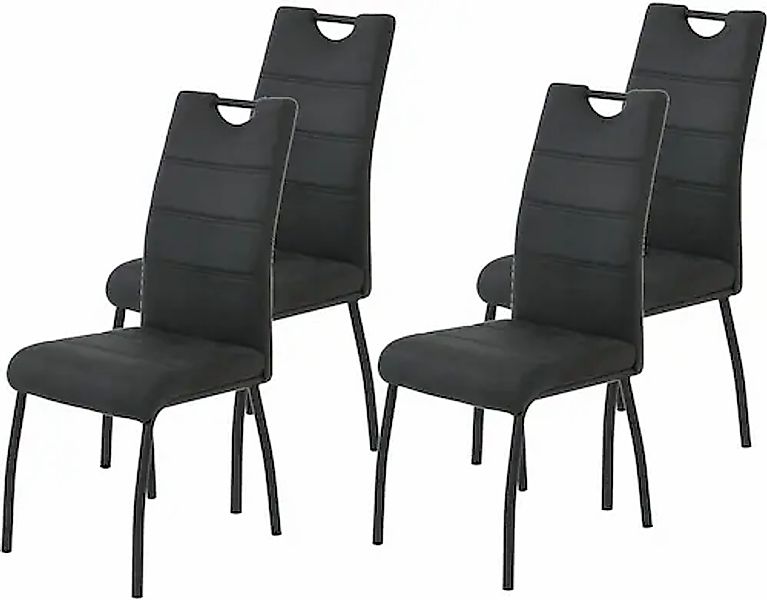 HELA 4-Fußstuhl »PETRA«, (Set), 4 St., Vierfußstuhl; Vintage Optik; mit Gri günstig online kaufen