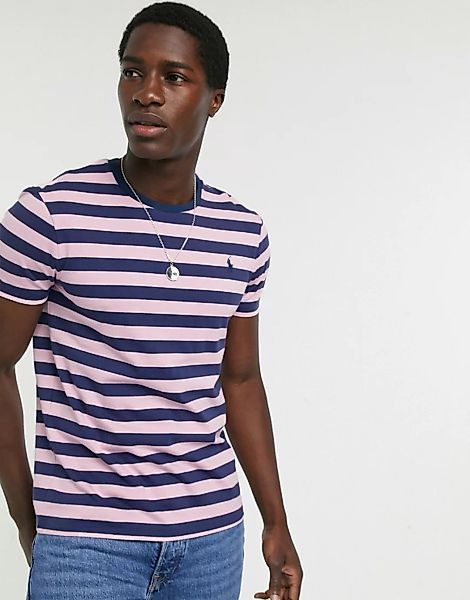 Polo Ralph Lauren – Gestreiftes T-Shirt mit Polospieler-Logo und normaler P günstig online kaufen