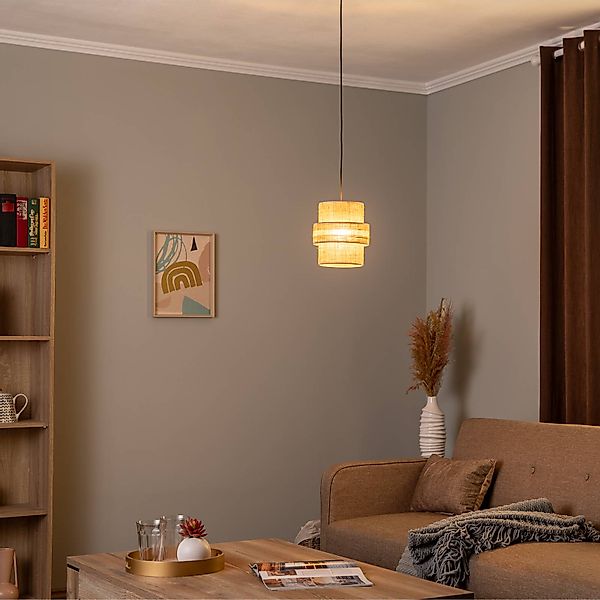 Pendelleuchte  Calisto ¦ beige ¦ Maße (cm): H: 150  Ø: 20 Lampen & Leuchten günstig online kaufen