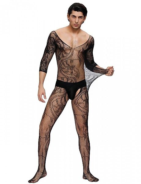 Lau-Fashion Lange Unterhose Spitze Strapse Transparenz günstig online kaufen