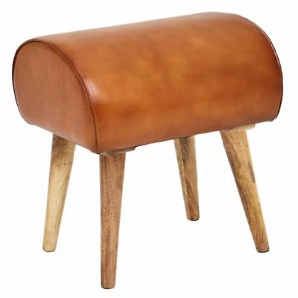 FineBuy Sitzhocker Mango Braun 45 x 40 cm Sitzfläche braun günstig online kaufen