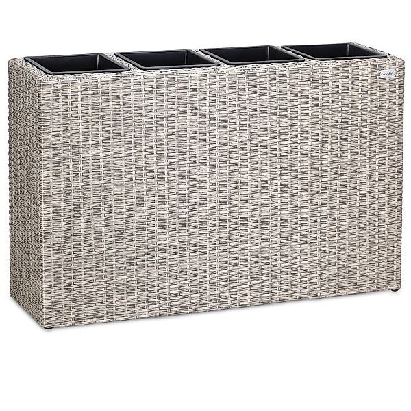 Casaria Pflanzkübel, 4 Innentöpfe Herausnehmbar Polyrattan günstig online kaufen