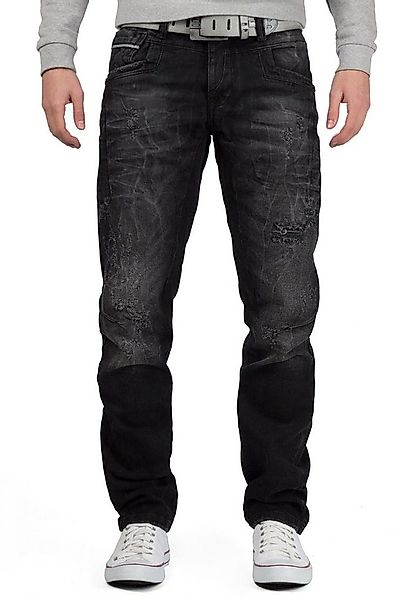Cipo & Baxx Regular-fit-Jeans Herren regular fit Hose Stonewashed BA-CD104 günstig online kaufen