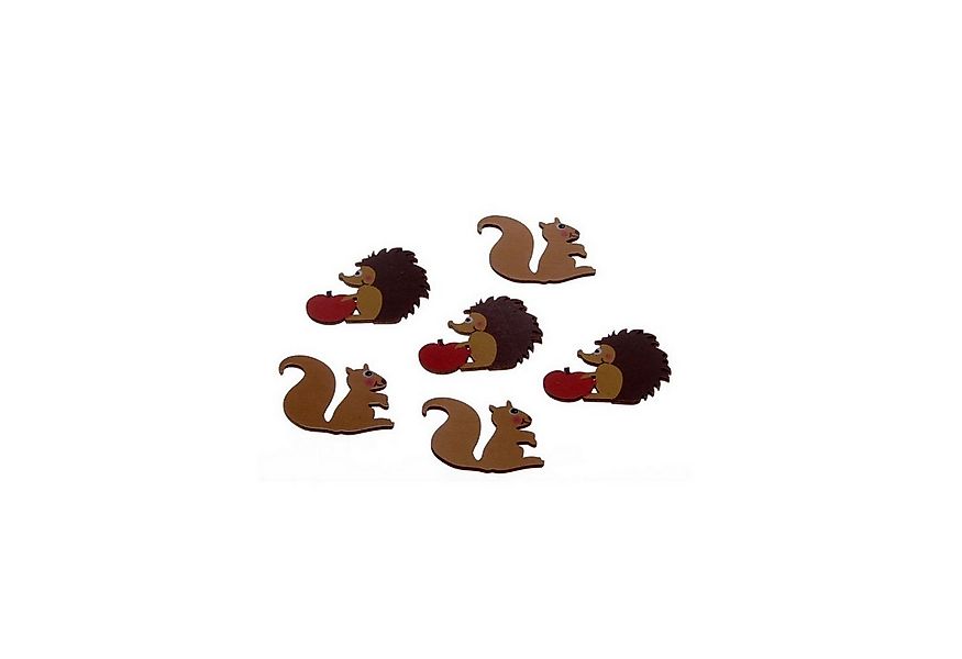 Deko AS Streudeko Holz-Eichhörnchen und -Igel - Streudeko - 2 x 3 Stück - 3 günstig online kaufen