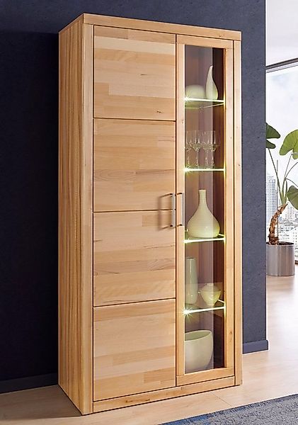 Home affaire Vitrine "Logo,190cm hoch,42 cm tief,Fronten Massivholz,10Fäche günstig online kaufen