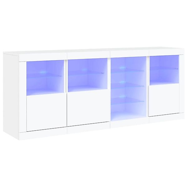 vidaXL Sideboard mit LED-Leuchten Weiß 164x37x67 cm 3209051 günstig online kaufen