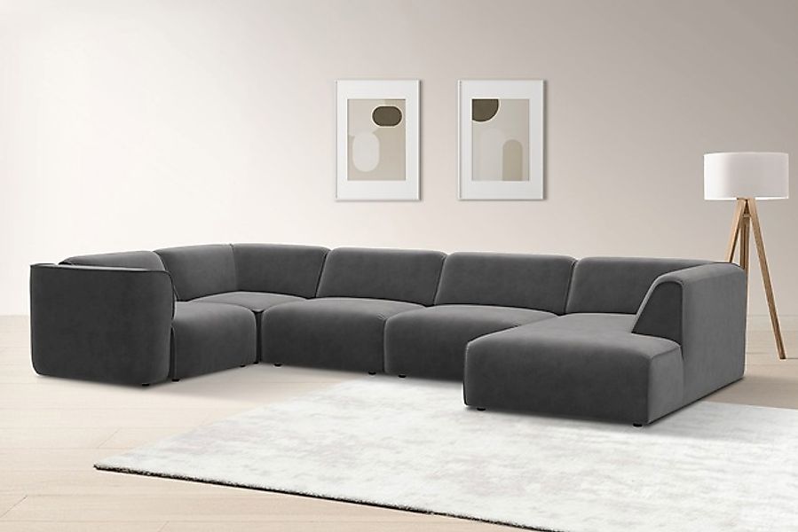 OTTO home Wohnlandschaft »Merid U-Form, jederzeit durch Module erweiterbar, günstig online kaufen