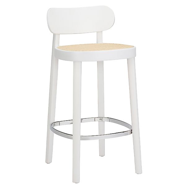 THONET 118 H Barhocker | Rohrgeflecht-Sitz | Buche gebeizt weiß lasiert günstig online kaufen