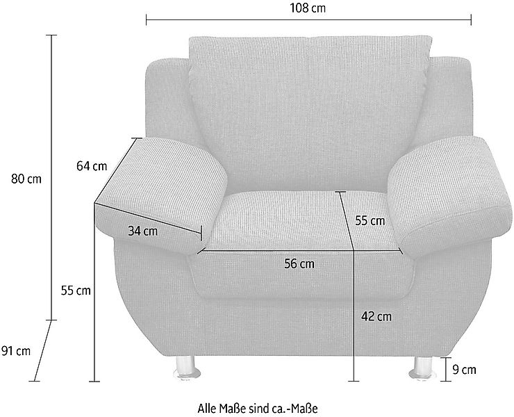 DOMO collection Sessel »Pilar elegant und zeitloses Design, komfortabel, be günstig online kaufen