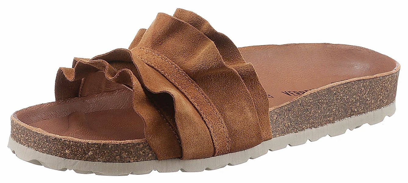 VERBENAS Pantolette "Rocio Roda" Sommerschuh, Flat mit geschwungenen Lasche günstig online kaufen