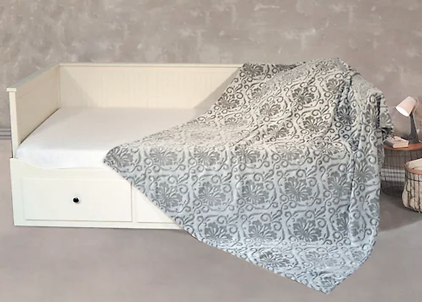 KiNZLER Wohndecke »Kaschmirtouch Ornamente«, mit Hoch-Tief Effekt günstig online kaufen
