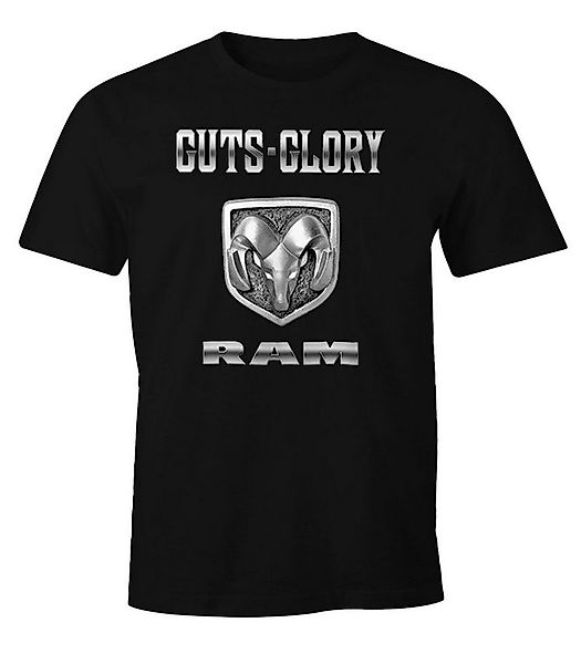 MoonWorks Print-Shirt Herren T-Shirt Dodge Ram Guts and Glory Official Moon günstig online kaufen