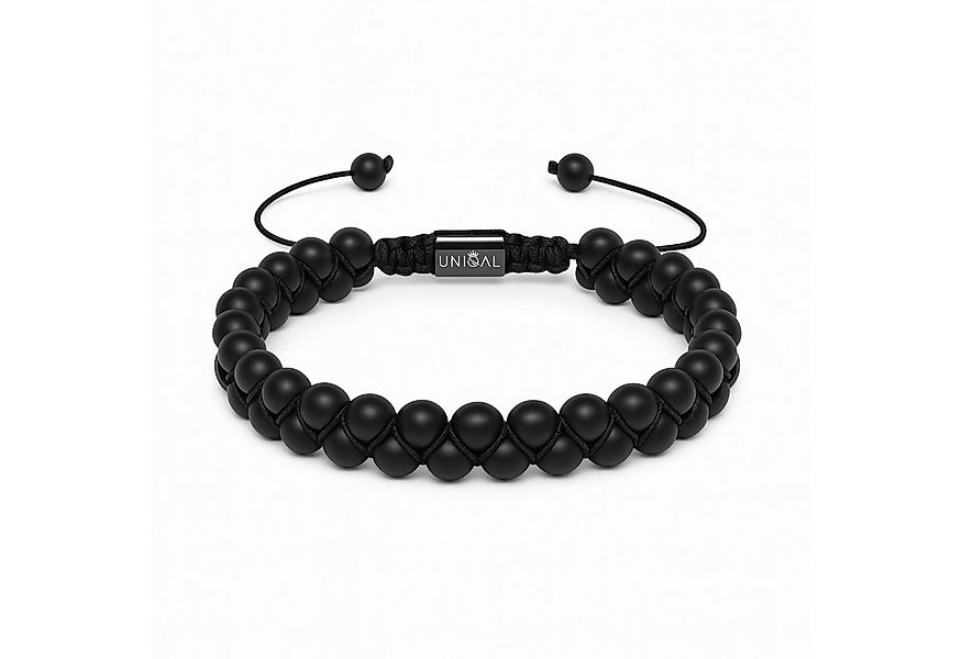 UNIQAL.de Perlenarmband aus Naturstein – zweireihig, 6 mm, Unisex (Edelstah günstig online kaufen