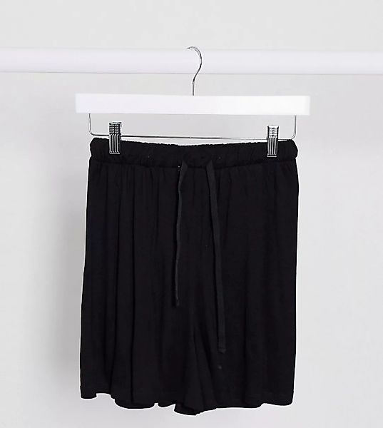 ASOS DESIGN Tall – Schwingende Shorts mit Kordelzug in Schwarz günstig online kaufen