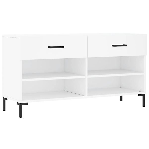 vidaXL Schuhbank Weiß 102x35x55 cm Holzwerkstoff 829740 günstig online kaufen