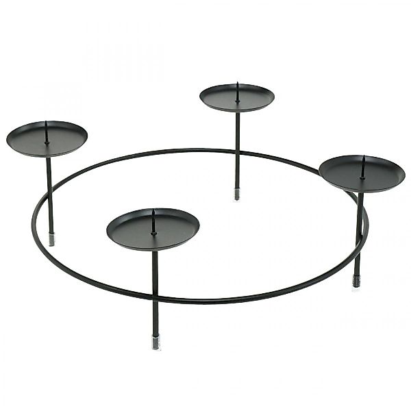 Viana Kerzenhalter Schwarzer Metall-Kerzenhalter für 4 günstig online kaufen