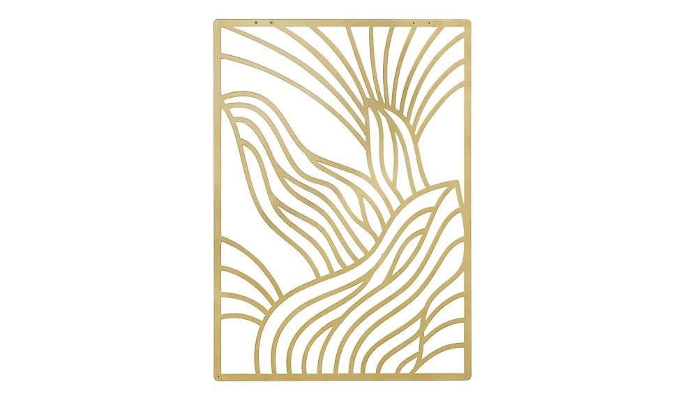 Wanddekoration Stripes - gold - Metall - 50 cm - 70 cm - 0,15 cm - Dekorati günstig online kaufen