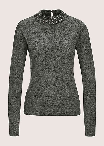 MADELEINE Longpullover "Strickpullover Eleganter Wollpullover mit Stehkrage günstig online kaufen