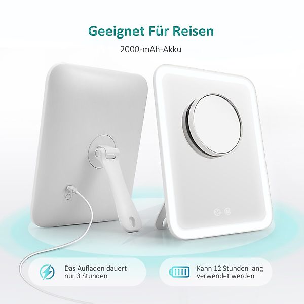 EMKE Kosmetikspiegel Schminkspiegel mit Beleuchtung, 3 günstig online kaufen