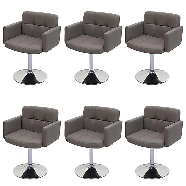 MCW Esszimmerstuhl Houston 6er-Set Taupe-Grau günstig online kaufen