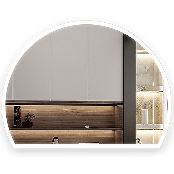 Aica Sanitär Badspiegel Wandspiegel 3/4 Rund günstig online kaufen