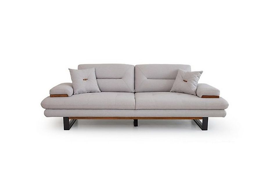 Xlmoebel Sofa Modernes Designer-Sofa in Grautönen mit drei Sitzplätzen, pas günstig online kaufen