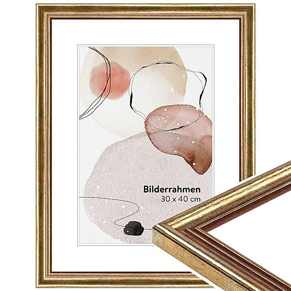 WANDStyle Bilderrahmen H400, Gold, aus Massivholz günstig online kaufen