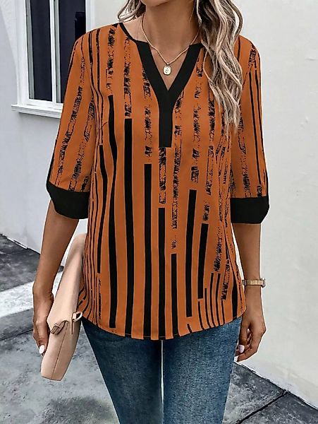 KIKI Strandshirt Hemdoberteil mit Viertelärmeln in doppelter Kontrastfarbe günstig online kaufen