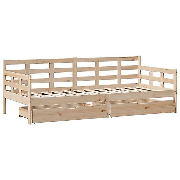 vidaXL Bett Tagesbett mit Schubladen 90x190 cm Massivholz Kiefer günstig online kaufen