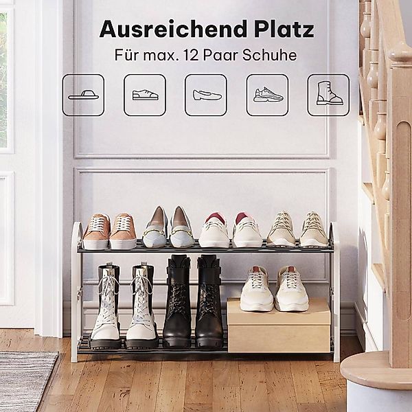 EUGAD Schuhregal, 1-tlg., 3-Ebenen–Metallrohrgestell, für Flur, günstig online kaufen